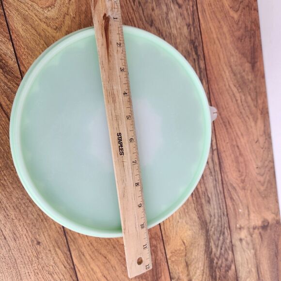 Vintage Tupperware 3 pcs Jello Mold Jell-N-Serve Mint Green with Insert & Lid - Picture 5 of 7